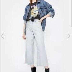 Articles of Society lyla high rise wide leg knoll jeans size 29 light wash